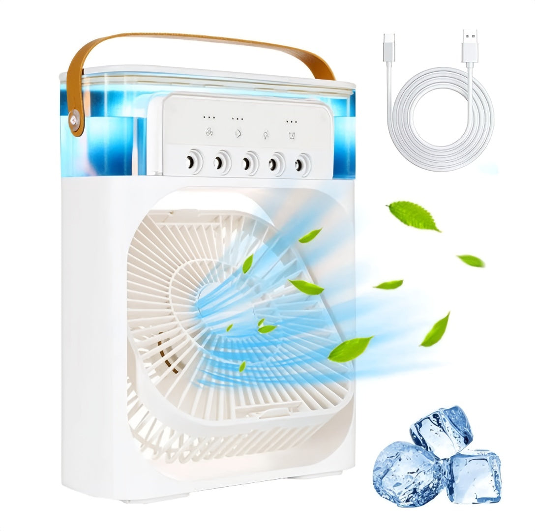 Portable Air Cooling Fan With Mist Spray  storeur